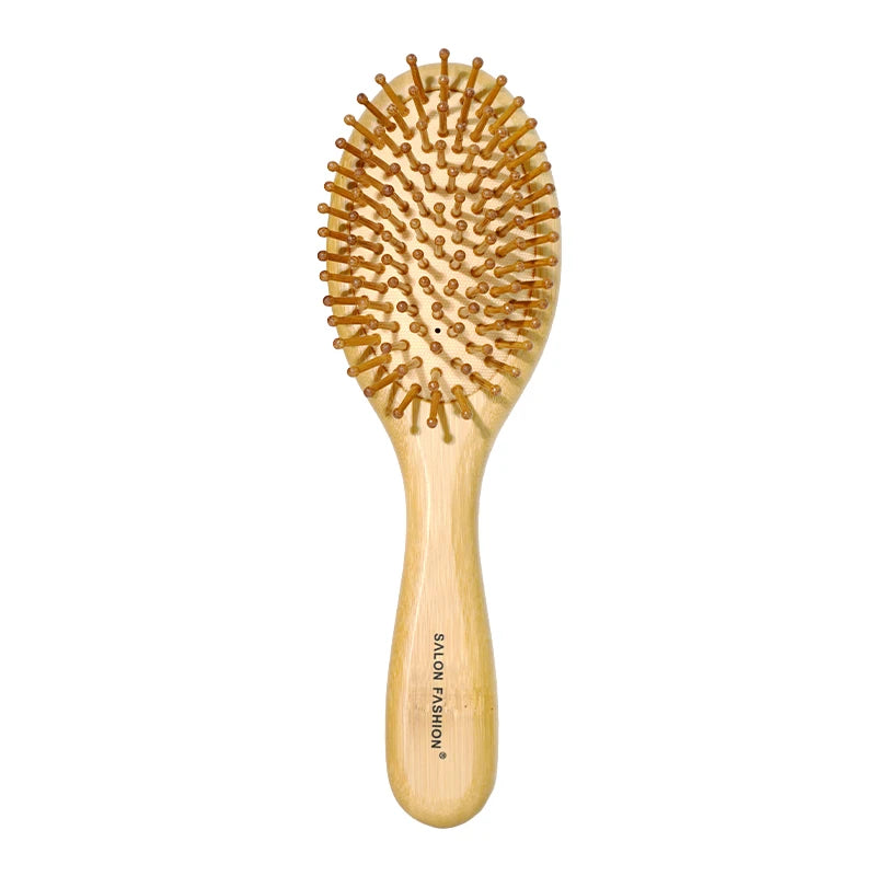 Bamboo Hair Brush Air Bag Wide Teeth Bamboo Combs Smooth Massage Scalp Brush Barber Comb Women Hairdressing Styling Hair Tools