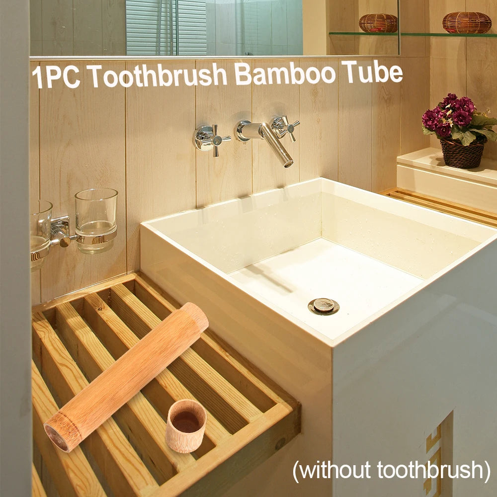 Natural Bamboo Toothbrush Tube Toothbrush Holder Toothbrush Case Bamboo