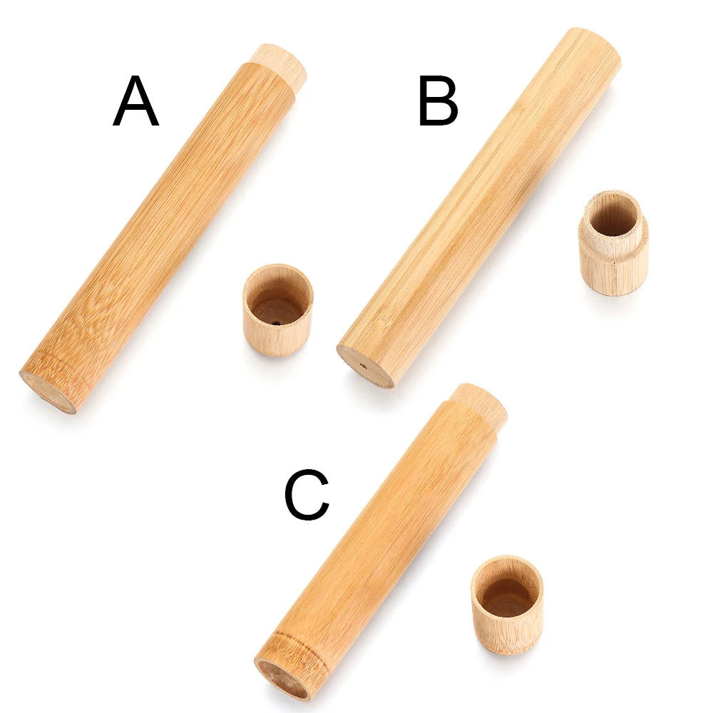 Natural Bamboo Toothbrush Tube Toothbrush Holder Toothbrush Case Bamboo