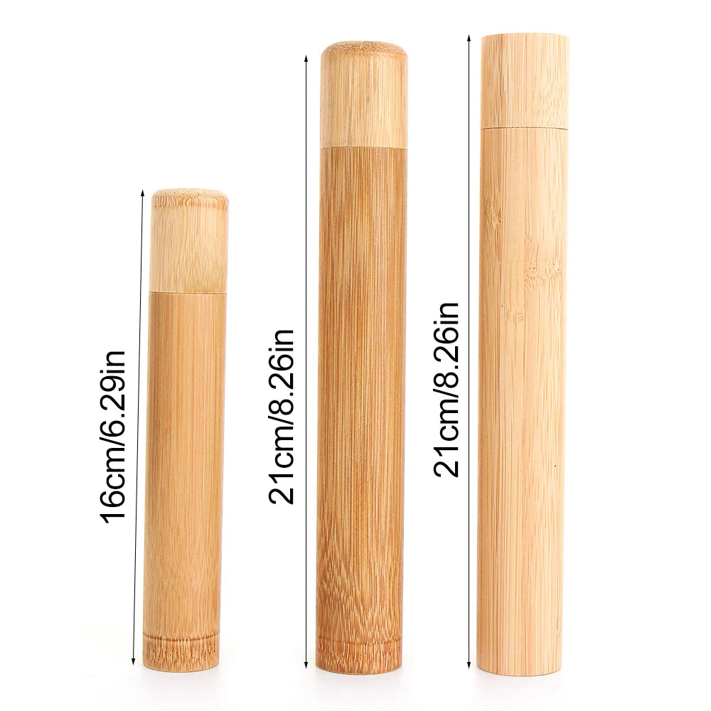 Natural Bamboo Toothbrush Tube Toothbrush Holder Toothbrush Case Bamboo