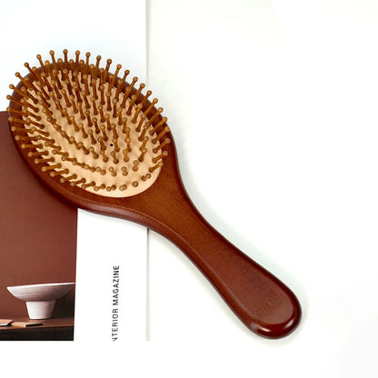 Bamboo Hair Brush Air Bag Wide Teeth Bamboo Combs Smooth Massage Scalp Brush Barber Comb Women Hairdressing Styling Hair Tools