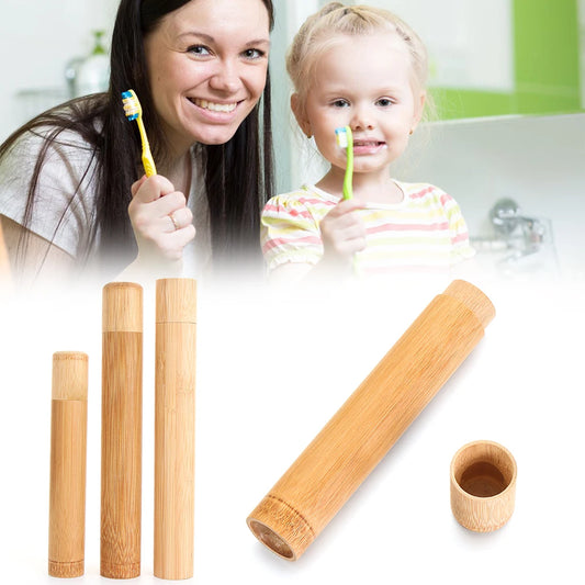 Natural Bamboo Toothbrush Tube Toothbrush Holder Toothbrush Case Bamboo