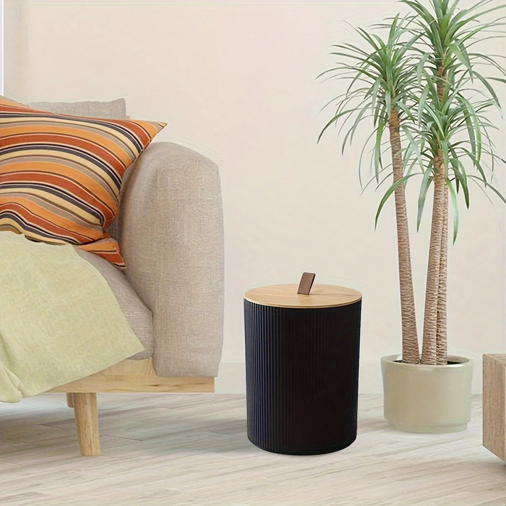 Bamboo Wood Bathroom Accessories Set 6 Toilet Brushes Set Soap Dispenser Bin Toothbrush Holder Cup Set For Soap Dish