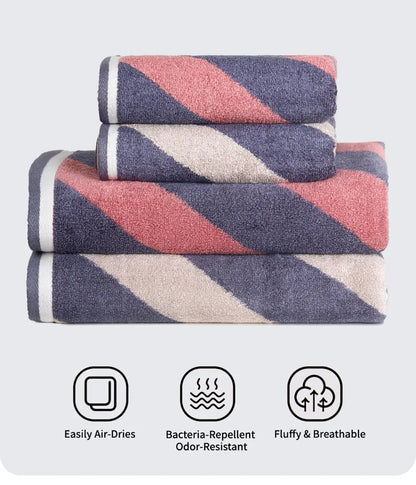 Bamboo Towel Set Bathroom Super Absorbent 3 Piece Towel Set 1 Hand Towels 1 Face Towel 1 Bath Towels Hotel  34X35 34X76 70X140