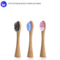 Bamboo Wood Material With 6 Brush Natural Environmental Friendly Teeth Clean Aldult Sonic Electric Toothbrush With 3 Soft Head