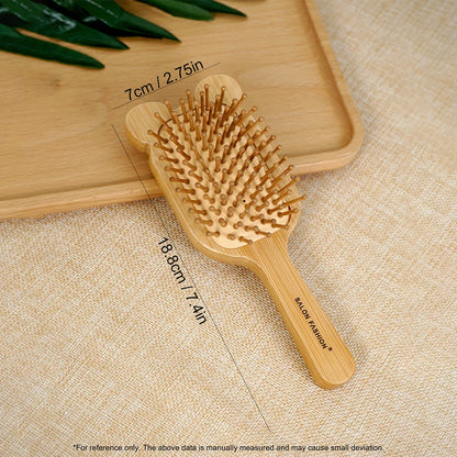 Bamboo Hair Brush Air Bag Wide Teeth Bamboo Combs Smooth Massage Scalp Brush Barber Comb Women Hairdressing Styling Hair Tools