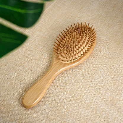 Bamboo Hair Brush Air Bag Wide Teeth Bamboo Combs Smooth Massage Scalp Brush Barber Comb Women Hairdressing Styling Hair Tools