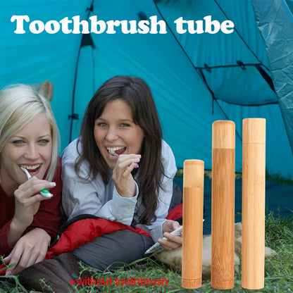 Natural Bamboo Toothbrush Tube Toothbrush Holder Toothbrush Case Bamboo
